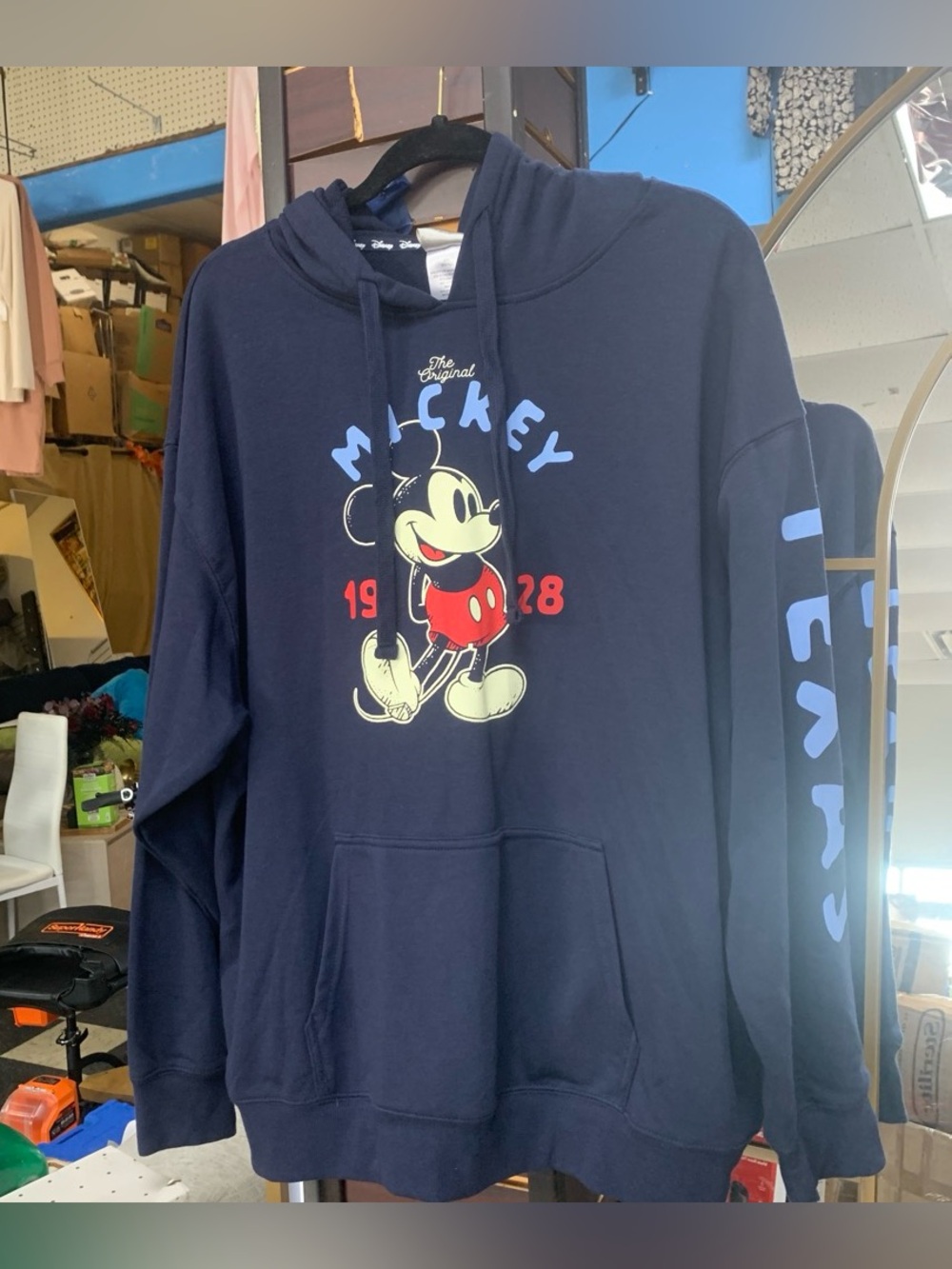 Disney Navy Mickey Mouse Zip-Up Style Hoodie Sweater